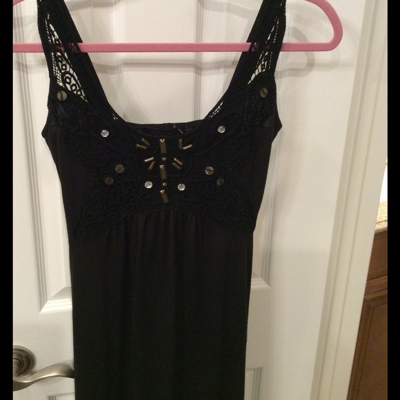 PRICE REDUCED🎉Mandees Black maxi dress with beads - Picture 2 of 4